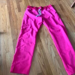 Figs Hot Pink Women's wide leg